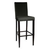 Parson's Back Barstool with Black Vinyl Seat & Back