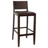 Custom Wood Tapered Back Stool