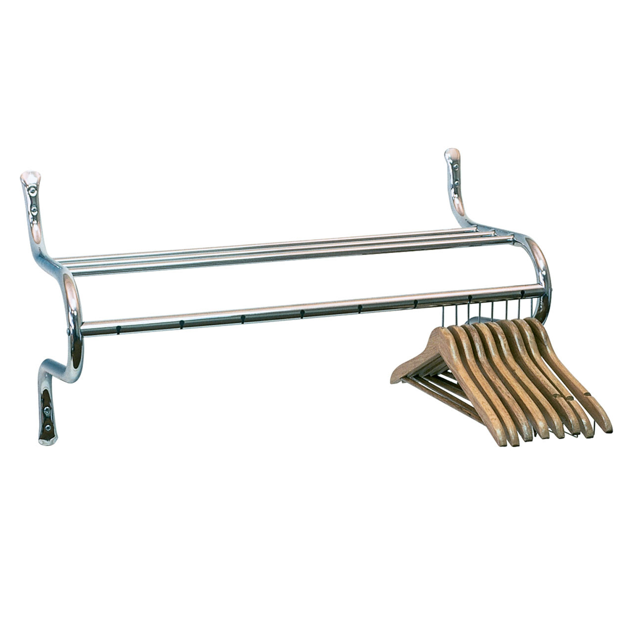 Chrome Channeled Wall Rack | National Hospitality Supply