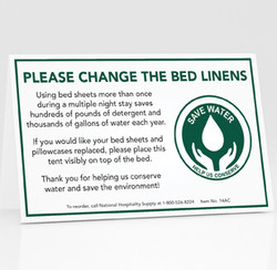 Please Change Linens Tent