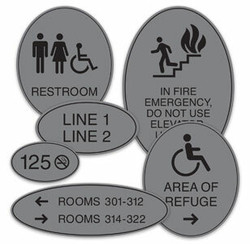 Engraved Essential Basic Oval Signs with Border