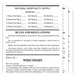Hotel State Law Cards