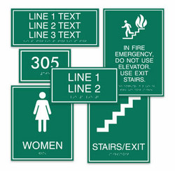 Essential Basic ADA Braille Signs W/ Border