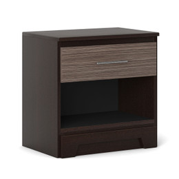 1-Drawer Nightstand (Espresso with Accent Color Drawer)