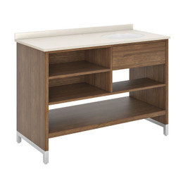 Walnut Cabinet with Silver Base/Legs