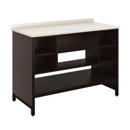 Espresso Cabinet with Black Base/Legs