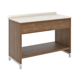 Walnut Cabinet with Silver Base/Legs