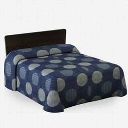 Martex RX Bedspread - Circles & Stripes Sapphire