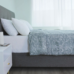 Martex Rx Comforter - Batik Scroll Grey Side