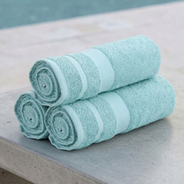 Martex Jade Pool Towels Rolled