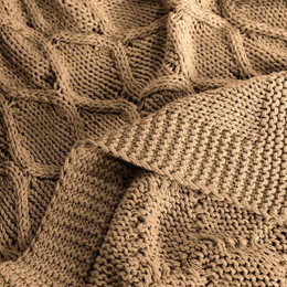 Latte Throw Blanket Closeup Detail