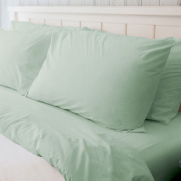 Seafoam Green on Bed