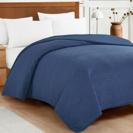 Navy Coverlet