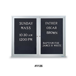 2 Door Enclosed Acrylic Letter Board
