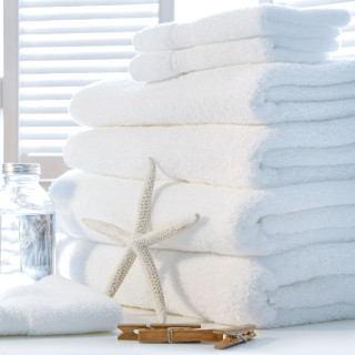 Williams Bay Gold Guestroom Towels - White