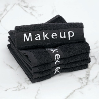Makeup Washcloth - Black - 12" x 12"