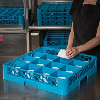 OptiClean™ 16-Compartment Divided Glass Rack