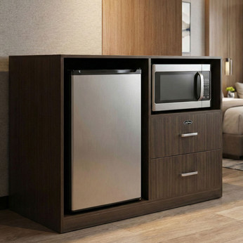 LodgMate 2 Drawer Micro/Fridge Media Cabinet