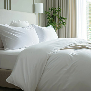 Millennium 250 ct. Solid White Duvet Cover - King 108" x 94"