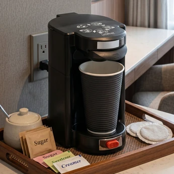 LodgMate Travel Size Pod Coffee Maker 16 oz. Capacity