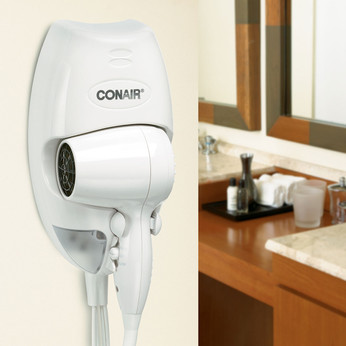Conair® Direct Wire 1600 Watt Wall Mount Hair Dryer - White