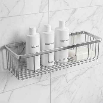 Rectangular Chrome Shower Caddy