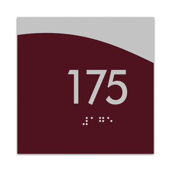 Horizon 4" x 4" ADA Braille Room Number Sign