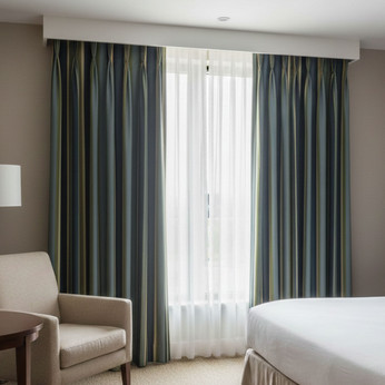 Awning Stripe - 100% Polyester Trevira Custom Draperies