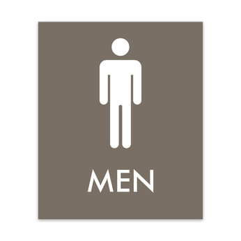 Essential Basic Engraved Men's Restroom Sign - 7.5" W x 9" H