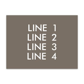 Essential Basic Engraved 4-Line Informational Sign - 8" W x 6" H