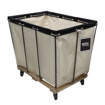 White Canvas Removable Liner Laundry Carts