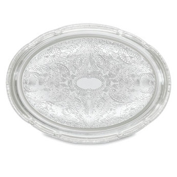 Chrome Oval Serving Tray