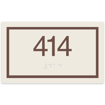 Deluxe 3" x 5" ADA Braille Room Number Sign