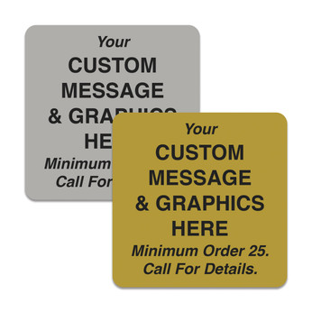 Engraved Metallic Message Plates Custom Message