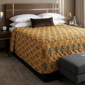 Leaves Quilted Polyester Bedspreads - Fitted Style