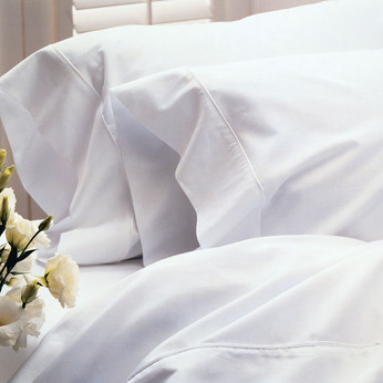 Thomaston Mills Luxury 250 ct. White Sheets and Pillowcases