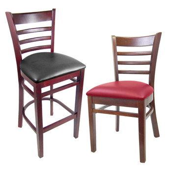 Ladder Back Chairs & Barstools With Wood Frame