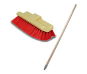 10" Floor Brush-Red Bristles