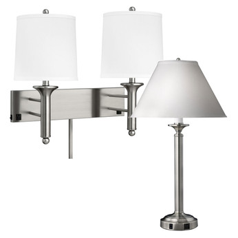 Optic Collection - Brushed Steel Lamps