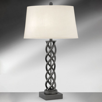 Helix Gunmetal Table Lamp