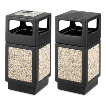 Canmeleon Trash Receptacles with Aggregate Panel