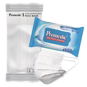 Promedic Hospitality Pack (Each Kit Contains: 2 Masks + 10 Wipes)