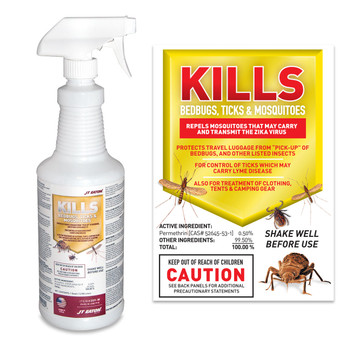 Kills Bedbugs, Ticks and Mosquitoes Spray - 1 Qt. Bottle - 6/cs.