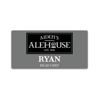 Custom Printed Name Badges - Rectangular 1.5" x 3"