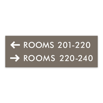 Essential Engraved 2-Line Room Directional Sign - 11.75"W X 4"H
