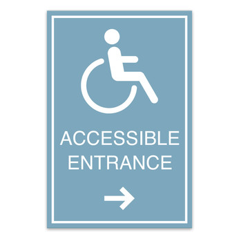 Essential Engraved Wheelchair Accessible Directional Signs with Border