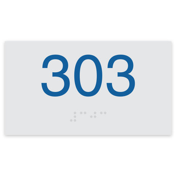 Classic 2.25" X 4" ADA Braille Room Number Signs