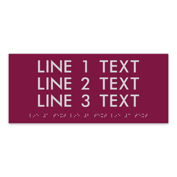 Essential Basic ADA 3 Line Informational Sign - 11.5" x 5"