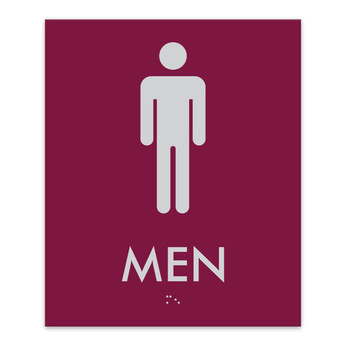 Essential ADA Braille Men's Restroom Sign - 7.5" X 9"