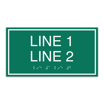 Essential ADA 2 Line Informational Sign with Border - 7.5" x 4"